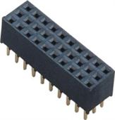 2.0MM H=6.3MM  三排 180°DIP 排母