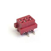 維峰1.27mm MRC 連接器 4P 母座,SMT Type,無(wú)耳PA46紅色 鍍錫 環(huán)保